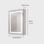 ZUN 20 X 28 inch Bathroom Medicine Cabinet with Mirror Wall Mounted LED Bathroom Mirror Cabinet with W173894722