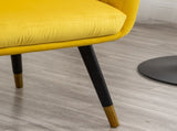 Tuchico Contemporary Velvet Upholstered Accent Chair, Yellow T2574P164265