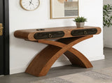 Ashwood veneered console table with cross leg, Two Handle Drawers, Console Table ,Easy Assembly, for W3040P455736