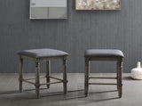 Arnhem Wood Upholstered Swivel Counter Height Stool, Set of 2, Grey T2574P164817