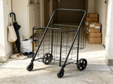 Heavy Duty Folding Grocery Cart, Jumbo Utility Cart with Double Baskets & 360&deg Wheels for 36918691