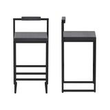 Bar Stools Upholstered Velvet Counter Height Barstools for Kitchen Island Set of 2 Modern Dining W1757P310421