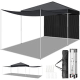 10x10FT pop up Canopy Tent with 2 sidewalls, Outdoor Canopy Tent for Parties 91136908