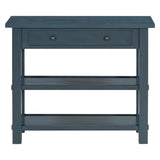 ZUN TREXM Retro Console Table with Drawer and Two Sturdy Shelves for Entryway, Living Room N715P195561M