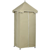 Portability Poolside Towel Holder Rack with Covered -Beige 59728730