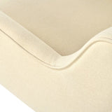 Mid-Century Modern Armchair - Tufted Fabric Accent Chair with Solid Wood Legs for Living Room, N767P257565B