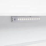 Twin Pine Wood Bed with Bookcase Headboard ,LED Motion Sensor Light, Guardrails,White W504P277596