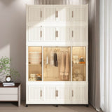 Portable Wardrobe Closet Storage Organizer for Clothes,Clothes Dresser,17 Magnetic Doors-17 Cubes & 71859844