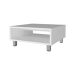 ZUN White Coffee Table with Open Storage B062P252204