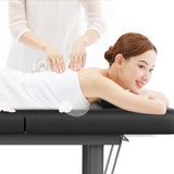 ZUN 80 Inches Wide - Quality Leather Beauty Spa Furniture Massage Table Iron on Round Legs Facial W1550137650