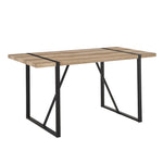 ZUN 55" Dining Table modern rustic Industrial Rectangular MDF Wood Colour For 4-6 Person, With 1.5" 28870565