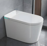 ZUN Smart Toilet with 85MM Wider Bidet Seat, Smart Toilet with Bidet Built in, Voice Control, Bubble W1872115355