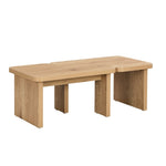 ZUN 47.24*23.62 inch and 35.43*31.49 inch Rectangle Wood Detachable Coffee Table, Single L Shape W2317P233130