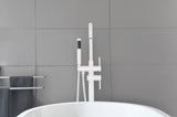 Floor Mount Bathtub Faucet Freestanding Tub Filler Standing High Flow Shower Faucets Shower Mixer W127257914