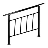 Matte Black Outdoor 3 Level Iron Handrail 18782841