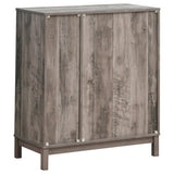 Weathered Acacia Wine Cabinet with 2 Doors B062P153898