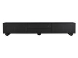 ON-TREND Cream Style TV Stand with Arched Doors & 2 Drawers for TVs up to 75", Minimalist Media N721P205779B