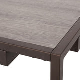 ZUN [Ship to Canada only]Modern Industrial Coffee Table, Gray and Bronze N825P201260