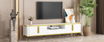 ZUN Luxury Minimalism TV Stand with Open Storage Shelf for TVs Up to 85", Entertainment Center with 46649276