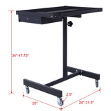 Adjustable Tear Down Work Table with Drawer for Garages, Repair Shops, and DIY, Portable, 2.5" W46565405