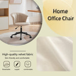 ZUN Home Office Chair, Velvet Fabric Swivel Flower Shape Computer Desk Chair for Home Office or Bedroom W2725P190510