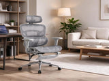 Ergonomic Mesh Office Chair with Lumbar Support, 2D Headrest & Retractable Footrest, Reclining 55060219