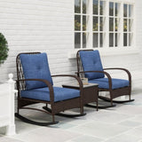 Rattan Chaise Lounge ChairWicker Patio Furniture Set 05209292