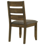 Knotty Nutmeg and Grey Ladderback Dining Chair B062P153686