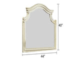 Noble Traditional Style Mirror Made with Wood in Antique Beige B009P168859