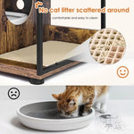 ZUN Litter Box Enclosure for 2 Cats.Cat Litter Box Furniture,Enclosed Cat Litter Boxes,Cat Furniture W1687P170692