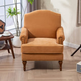 Accent Chair.Nailhead Trim Armchair for Living Room,Comfy Chenille Club Sofa Chair,Springs Cushions W3042P262908