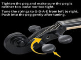 Full Size 4/4 Violin Set for Adults Beginners Students with Hard Case,Violin 12531694
