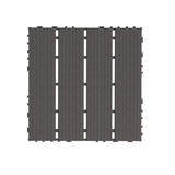 DIY friendly, easy to clean interlocking deck tiles, 11.8"x11.8" patio flooring 44 pieces per 12541963