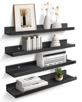 ZUN 24” Floating Shelves for Wall Décor Storage, Set of 4, Wood for Bedroom, Living Room, Bathroom, 25476696