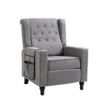 ZUN Arm Pushing Recliner, Modern Button Tufted Wingback Push Back Recliner, Living Room W133364034