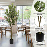 6FT Tall Artificial Plant Greenery Natural Artificial Tree Faux Potted Tree with Natural Look Leaves 39819826
