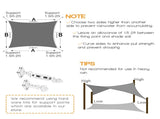 12'X16' Dark Grey HDPE sunshade sail 11654323