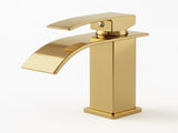 Single Handle Bathroom Faucet Lavatory Faucet Stainless Steel Single Hole-TP, Brushed GoldUnable 96452827