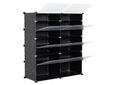 7-Tier Portable 28 Pair Shoe Rack Organizer 14 Grids Tower Shelf Storage Cabinet Stand Expandable 95502788
