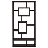 Cappuccino 10-Shelf Open Back Bookcase B062P153823