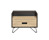 Melkree Oak & Black Finish Accent Table with Display & Utility Function B2726P243245