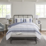 King/Cal King 3 Piece Jacquard Duvet Cover Set B03597366