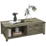 ZUN Coffee Table-Grey Oak （Prohibited by WalMart） 66190156