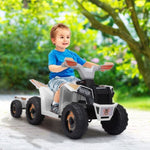 ZUN 6V Kids Electric ATV, Toddler Ride on Car with Trailer, Music, Bluetooth Power Display for Boys W2181P160385