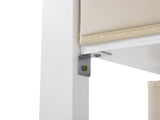 White painted pine wood frame, removable top, 87*53*87.5cm children's wooden bed with 3 fabric 45241765