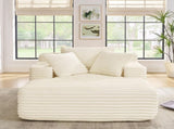 Living Room Compressed Chaise Lounge Foam Sofa bed, Fluffy Corduroy Upholstered Cloud Couch with W1413P316759
