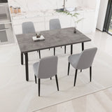 55.12-70.87" expandable rectangular dining table that can accommodate 4-6 people, equipped with 4 PU 15291236