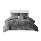 Twin/Twin XL Velvet Duvet Cover Set with Throw Pillow B03596049