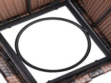 40*40*57cm Iron Frame Gas Bottle Storage Rattan Side Table Brown Gradient 66729622