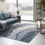 Abstract Wave Area Rug B03597940